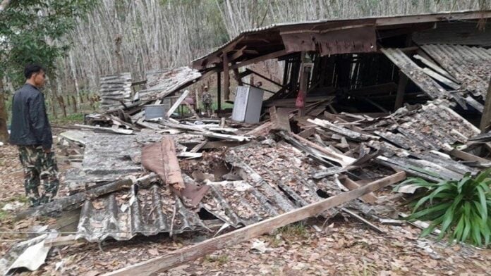 elephants destroy home wreckage