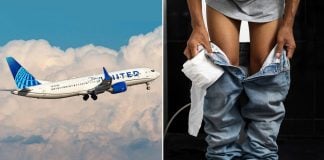 man urinates passenger flight