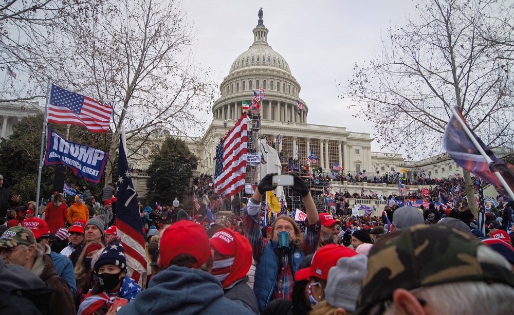 president trump first day riot