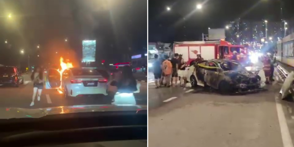 Man in M'sia sets wife's car on fire in middle of highway after dispute