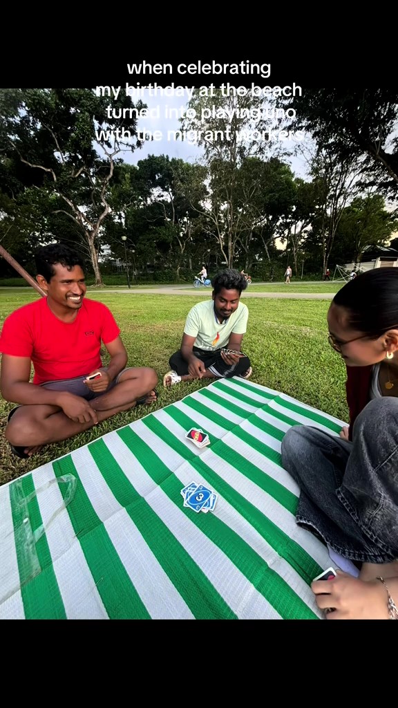 Birthday celebration with workers