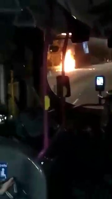 Electric car bursts into flames