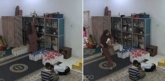 woman pretends wedding guest