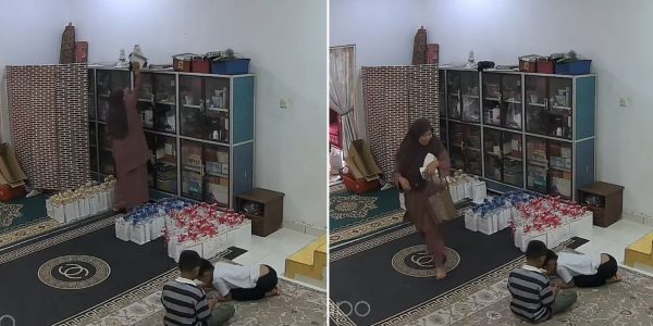 woman pretends wedding guest