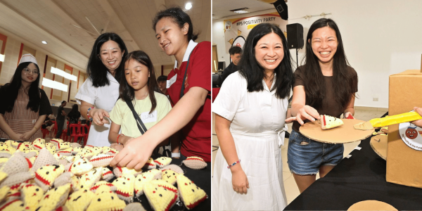 Positivity Pizza crocheted keychains