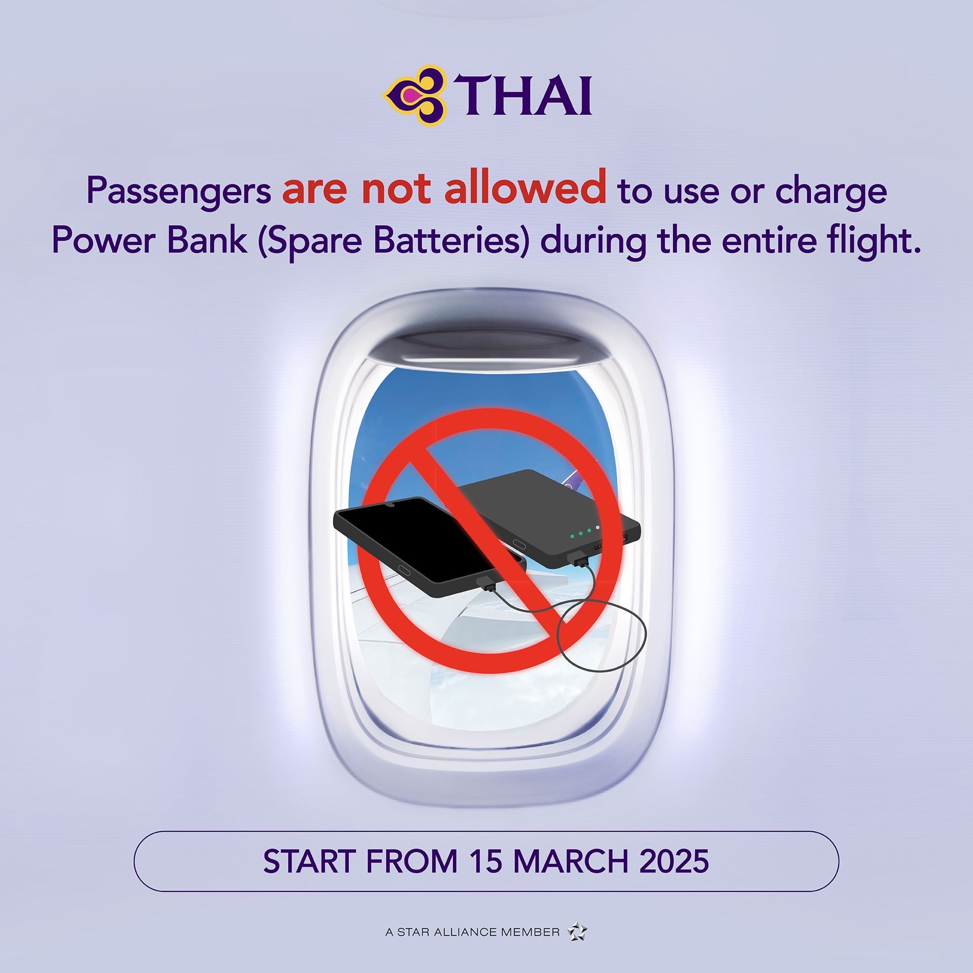 airasia thai airways power bank ban