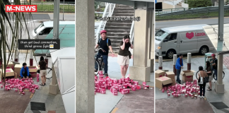 Cyclist confronts deliveryman over spilt packages in Bukit Merah, woman intervenes & makes things worse