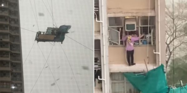 dangling gondola hong kong