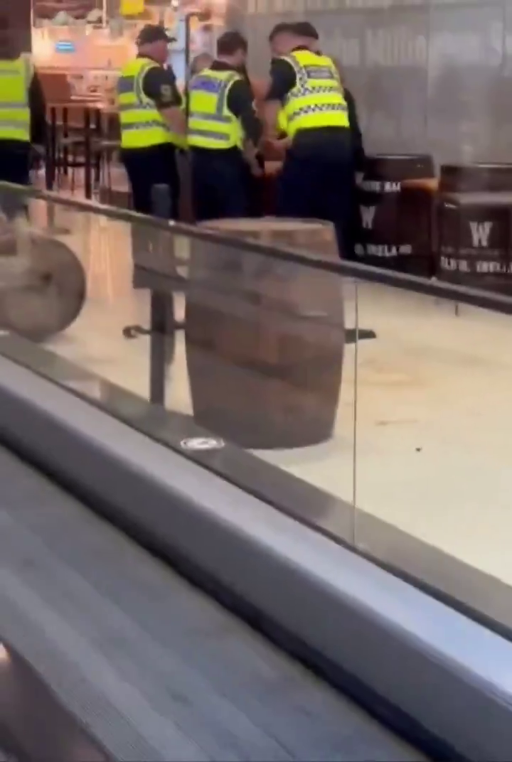 drunken rampage dublin airport arrest