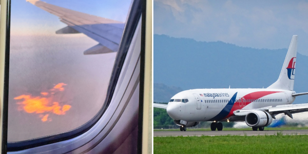 malaysian airlines engine fire