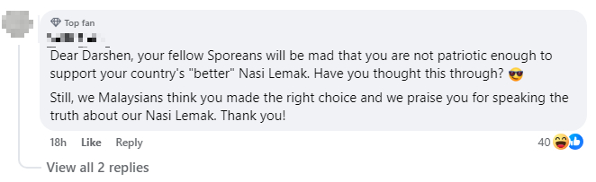 nasi lemak influencer flies comment 1