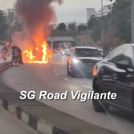 car fire tampines road