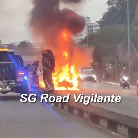 car fire tampines road