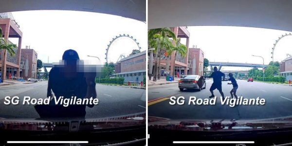 jaywalker-flips-driver-off