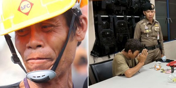 man pregnant wife rubble