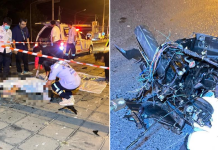 man motorcycle crash