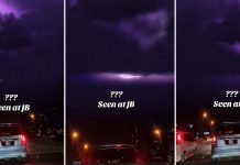 purple lightning clouds