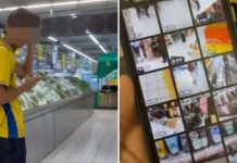 student filming woman