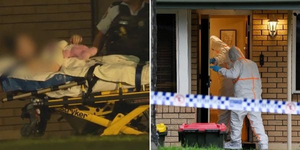 wife stabbed children