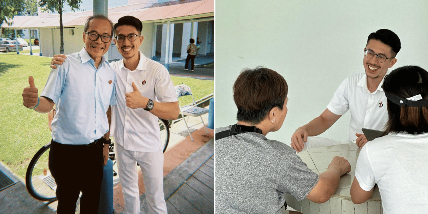 Marshall Lim congratulates Dennis Tan