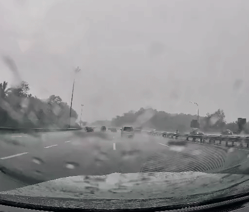 car struck by lightning