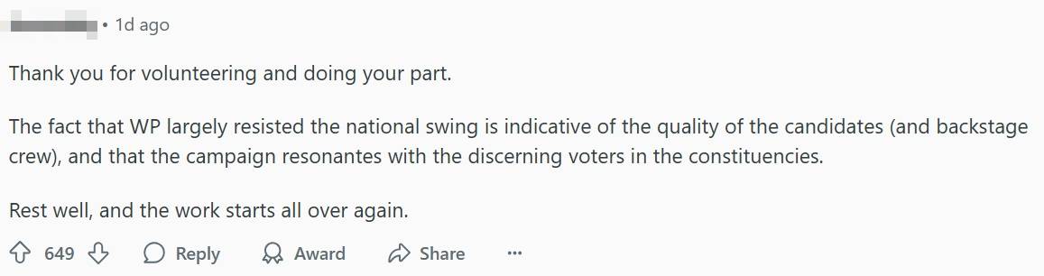 Workers' Party volunteer