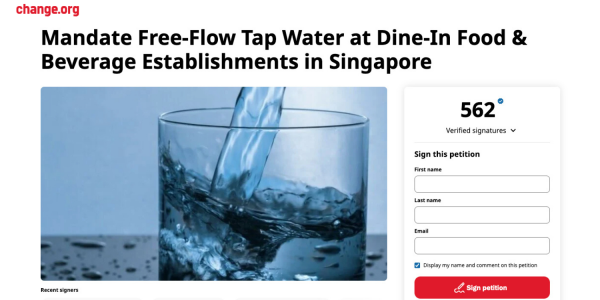 free tap water petition