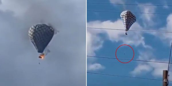 hot air balloon fire