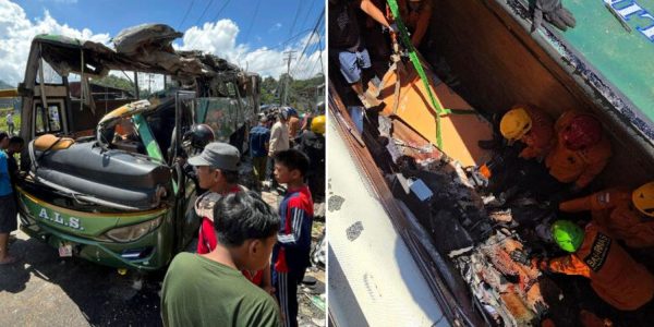 indonesia bus overturned
