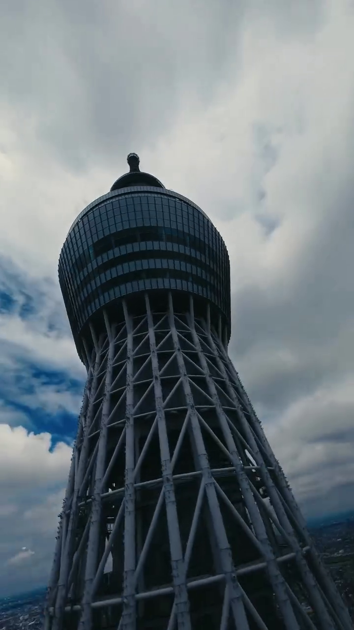 influencer drone tokyo skytree footage