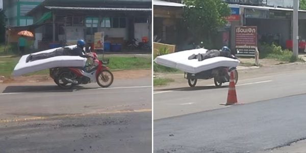 man motorcycle mattress