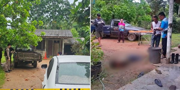 man picking up grenade