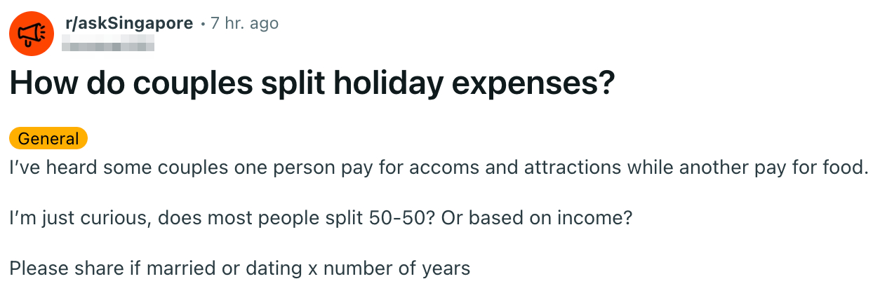 couples holiday expenses