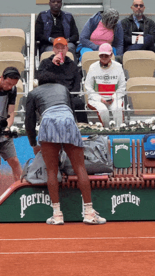 tennis player forgets rackets whoops