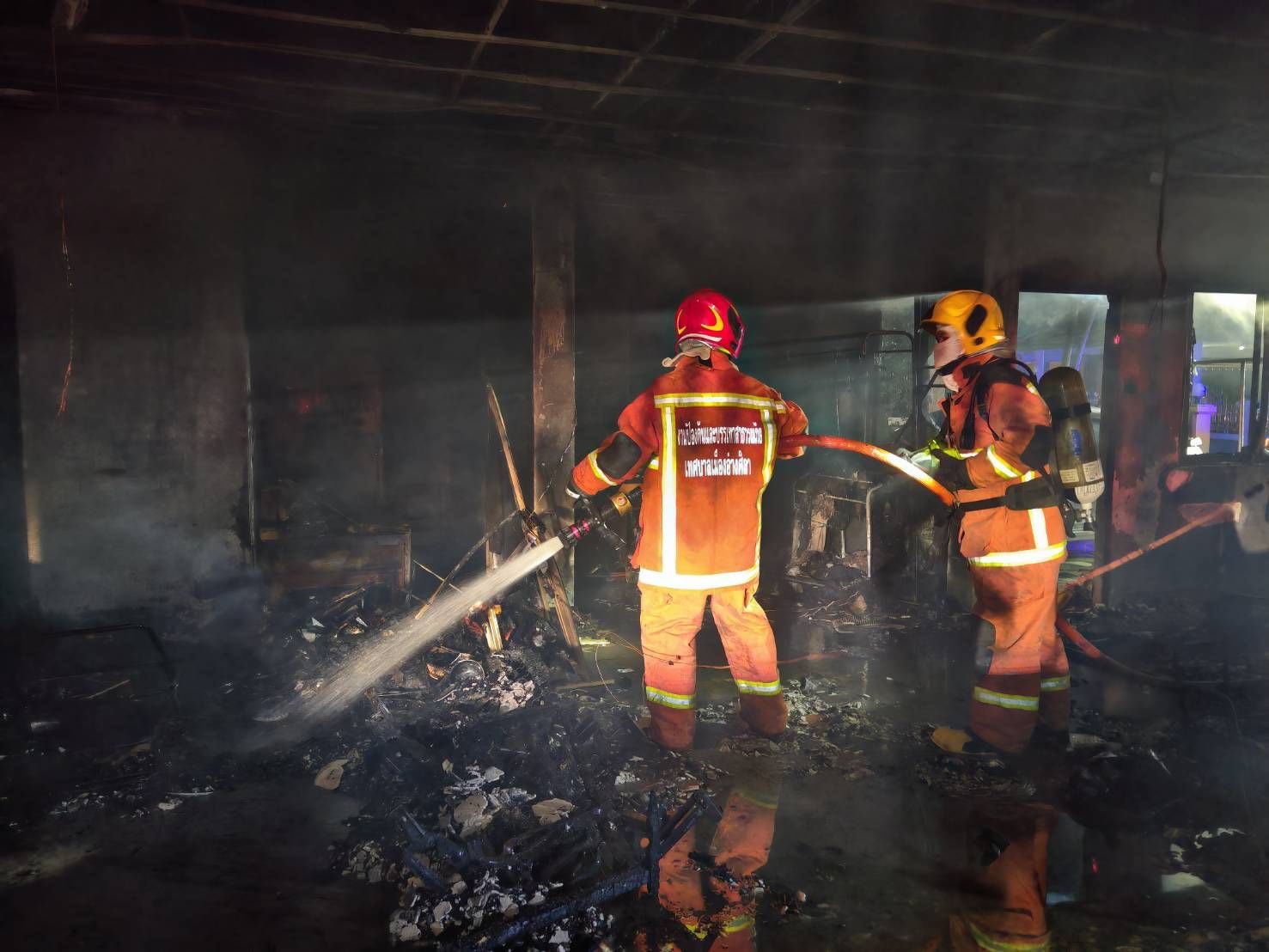 bedridden woman fire house