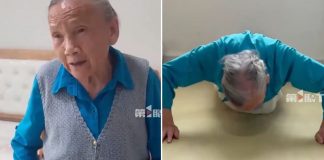 92-year-old woman push-ups