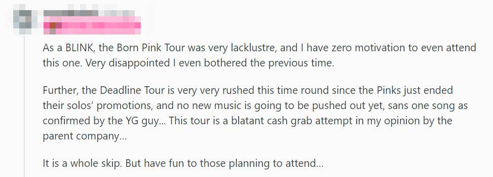 blackpink ticket not worth