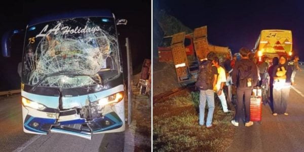 bus university students crash