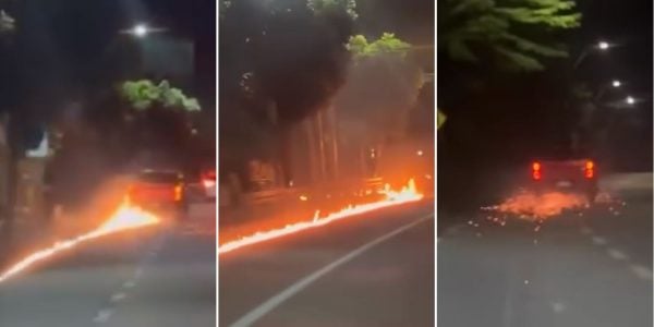 drunk driver motorcycle fire