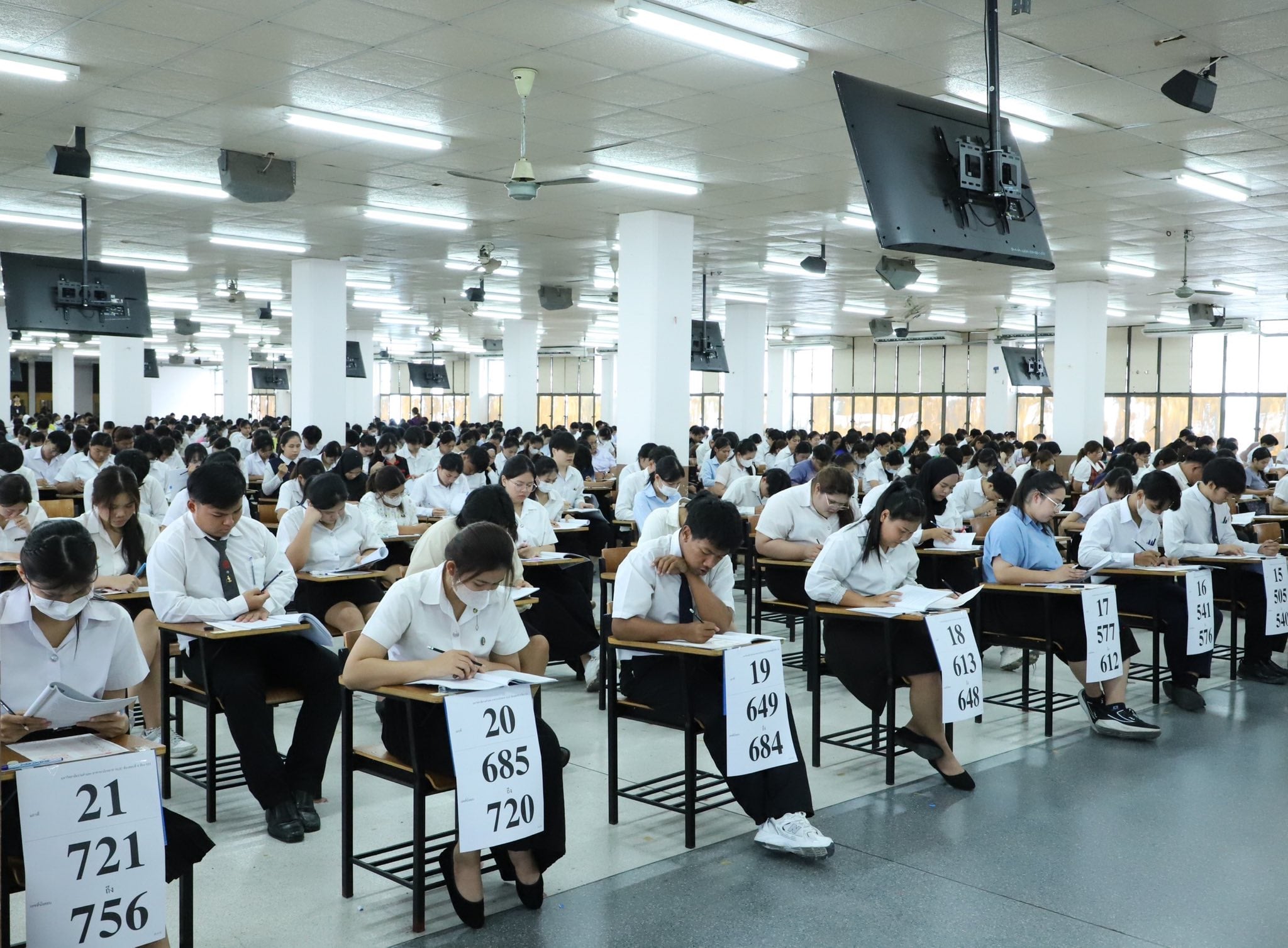 exam teacher female uniform room