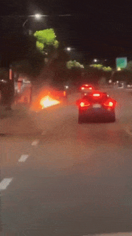drunk driver motorcycle fire