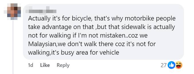 motorcyclists pedestrian lane