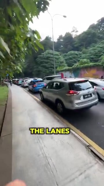 motorcyclists pedestrian lane