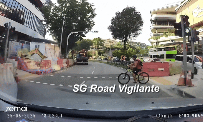 punggol cyclist green light
