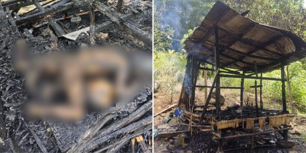 siblings hugging fire