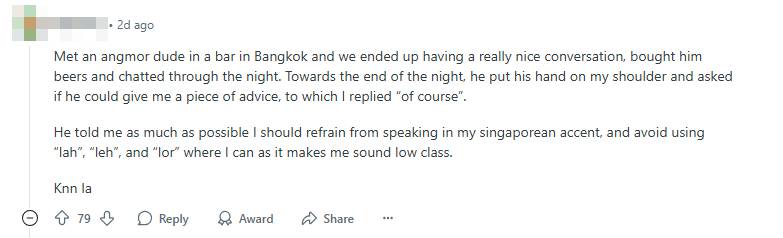 singaporean accent dislike