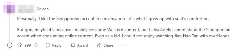 s'porean accent annoying