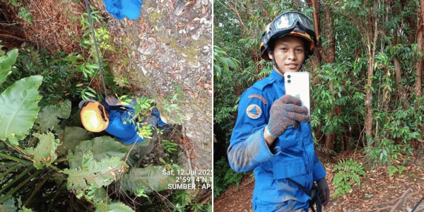 Malaysian Civil Defence Force helps retrieve iPhone that fell down slope
