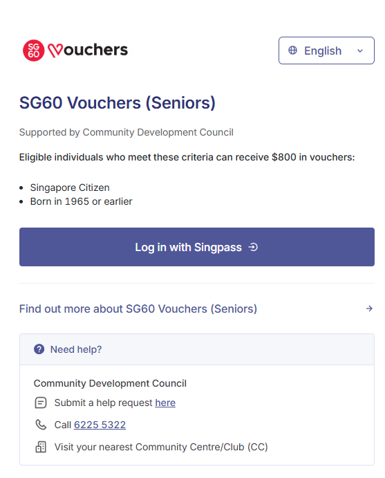 SG60 vouchers