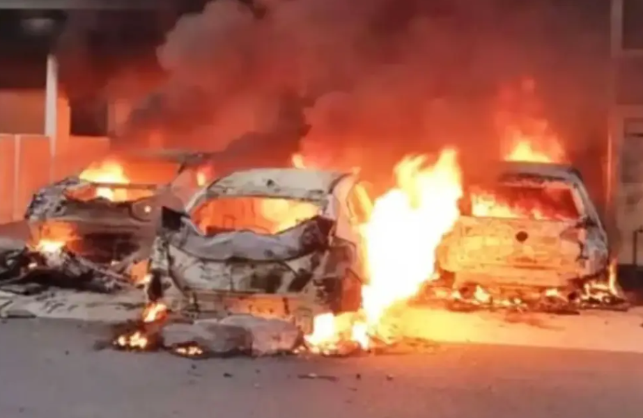 high-end cars fire